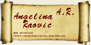 Angelina Raović vizit kartica